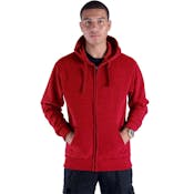 Men's Fleece Full Zip Hoodies - Size Medium, Red