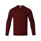 Micro Mesh Active Long Sleeve T-Shirts - Wine, Small