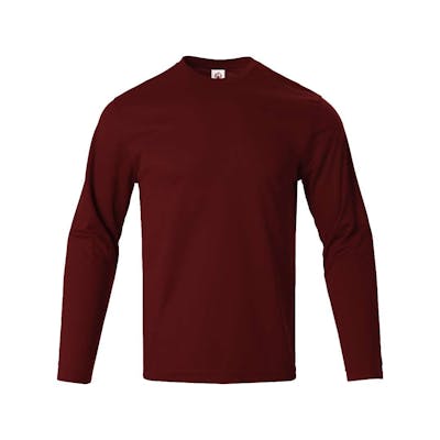 Micro Mesh Active Long Sleeve T-Shirts - Wine, Large