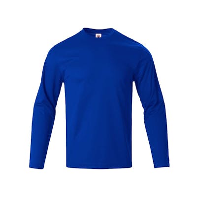 Micro Mesh Active Long Sleeve T-Shirts - Royal Blue, Large