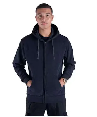 Men's Fleece Full Zip Hoodies - Size Small, Navy