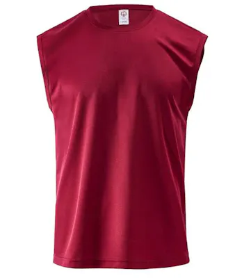 Micro Mesh Tank Shirt - Wine, XL