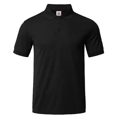 Men's Polo Shirt - Black, 2XL