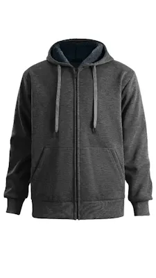 Men's Sherpa Lined Full Zip Hoodies, Large