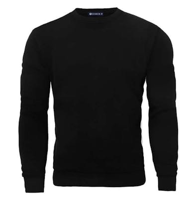 Men's Fleece Crew Neck Sweatshirts - Size  XL, Black