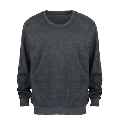 Men's Fleece Crew Neck Sweatshirts - Size Medium, Dark Gray