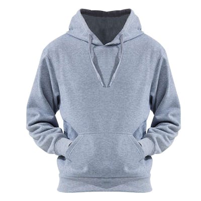 Fleece Pullover Hoodies - Size Medium, Light Gray