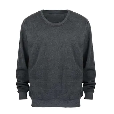 Men's Fleece Crew Neck Sweatshirts Size XL, Dark Gray
