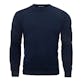 Men's Fleece Crew Neck Sweatshirts - Size Medium, Navy