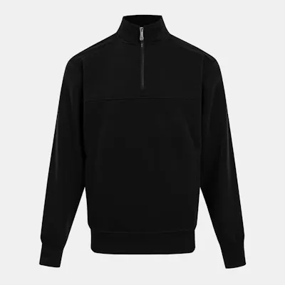 Men's Quarter Zip Pullovers - Size Small, Black
