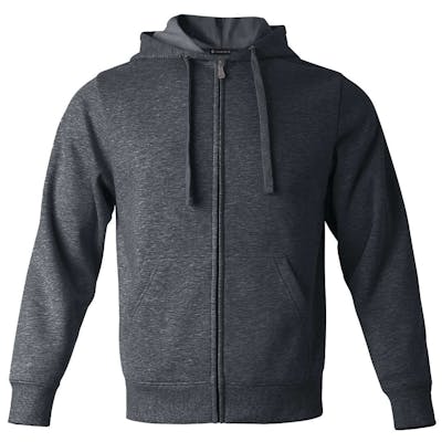 Fleece Full-Zip Hoodies - Size Medium, Dark Gray