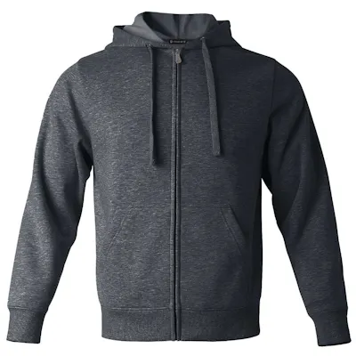 Fleece Full Zip Hoodies - Size XL, Dark Gray