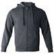 Fleece Full Zip Hoodies - Size 2XL, Dark Gray (1 of 2)