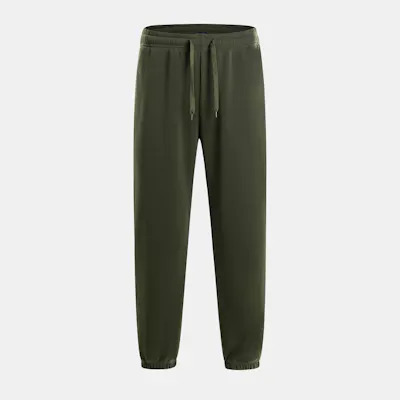 Men's Fleece Jogger Sweatpants - Size Large, Military Green