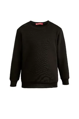 Kids Fleece Crew Neck Sweatshirts - Size 8, Black