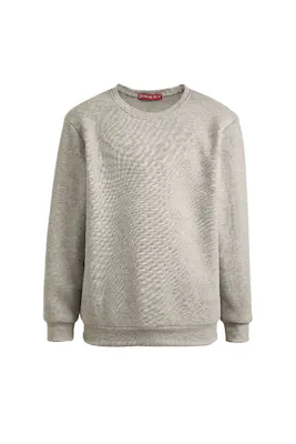 Kids Fleece Crew Neck Sweatshirts - Size 2, Light Gray
