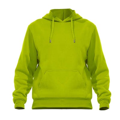 Fleece Pullover Hoodies - Size Medium, Safety Yellow