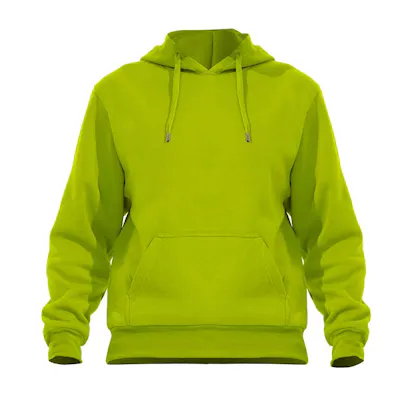 Fleece Pullover Hoodies - Size Large, Safety Yellow
