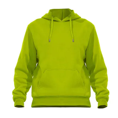 Fleece Pullover Hoodies - Size 2XL, Safety Yellow