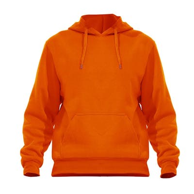 Fleece Pullover Hoodies - Size Small, Orange
