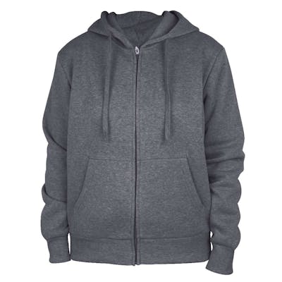 Ladies Full Zip Hoodies - Size S-XL, Dark Gray