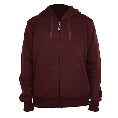Ladies Full Zip Hoodies - Size S-XL, Mocha
