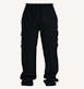 Men's Open Leg Fleece Cargo Sweatpants - Size S-XL, Black