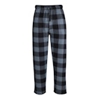 Men's Polar Fleece Pajama Pants - Size S-2XL, Gray/Black image number null