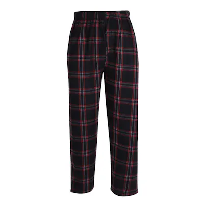 Men's Polar Fleece Pajama Pants - Size S-2XL, Black/Red
