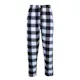 Men's Polar Fleece Pajama Pants - Size S-2XL, White/Black (1 of 2)