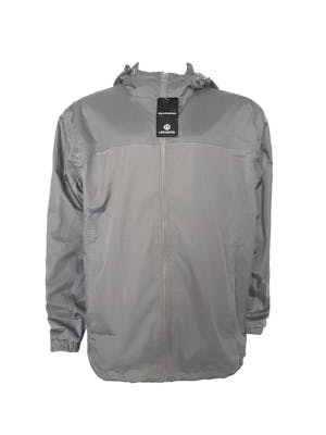 Men's Waterproof Full Zip Raincoats - Size 2XL, Gray