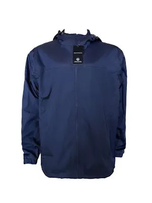 Men's Waterproof Full Zip Raincoats - Size Large, Navy