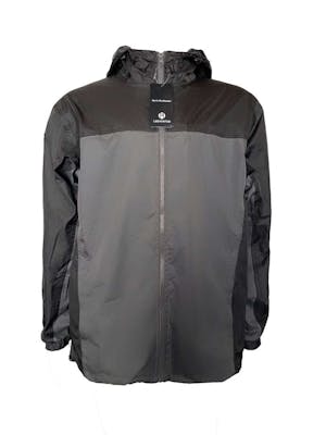Men's Waterproof Full Zip Raincoats - Size Small, Black/Gray