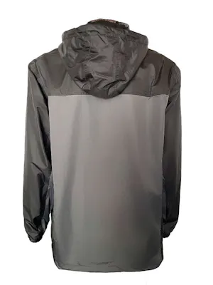 Men's Waterproof Full Zip Raincoats - Size XL, Black/Gray