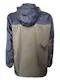 Men's Waterproof Full Zip Raincoats - Size Large, Navy/Gray (2 of 2)