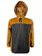 Men's Waterproof Full Zip Raincoats - Size XL, Saddle/Gray