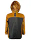 Men's Waterproof Full Zip Raincoats - Size 2XL, Saddle/Gray