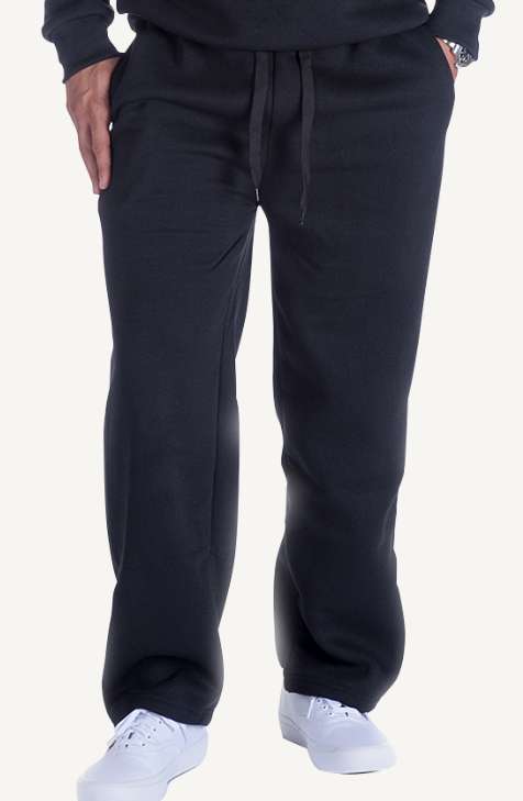 Men's Fleece Open Leg Sweatpants