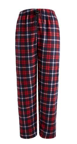 Men's Polar Fleece Pajama Pants - Size S-2XL, Red