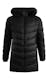Women's Long Berber Lined Puffer Jackets,Black, S-XL