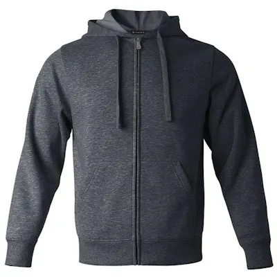 Fleece Full Zip Hoodies - Size Small, Dk Gray