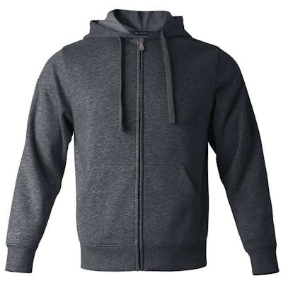 Fleece Full Zip Hoodies - Size 2XL, Dk Gray
