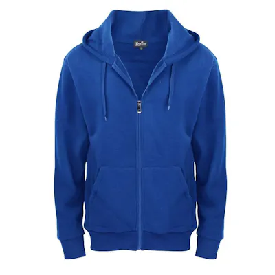Men's Fleece Full Zip Hoodies - Size XLarge, Royal Blue