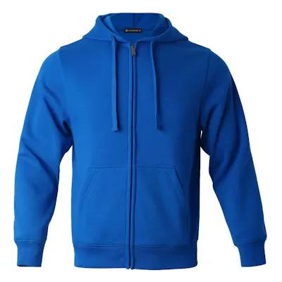 Fleece Full Zip Hoodies - Size XL, Royal Blue