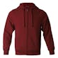 Fleece Full Zip Hoodies - Size Medium, Wine