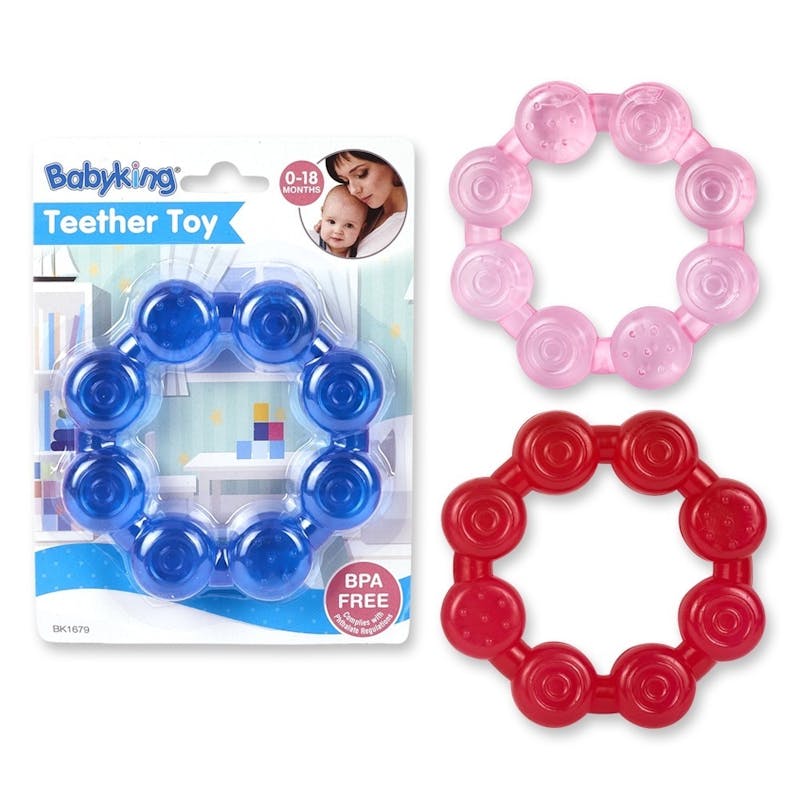 Water-Filled Round Teether - Assorted Colors  0-18M  BPA Free