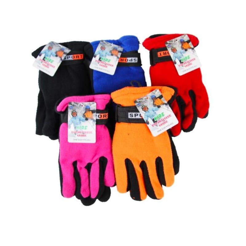 Kids' Polar Gloves - Fleece  Assorted Colors