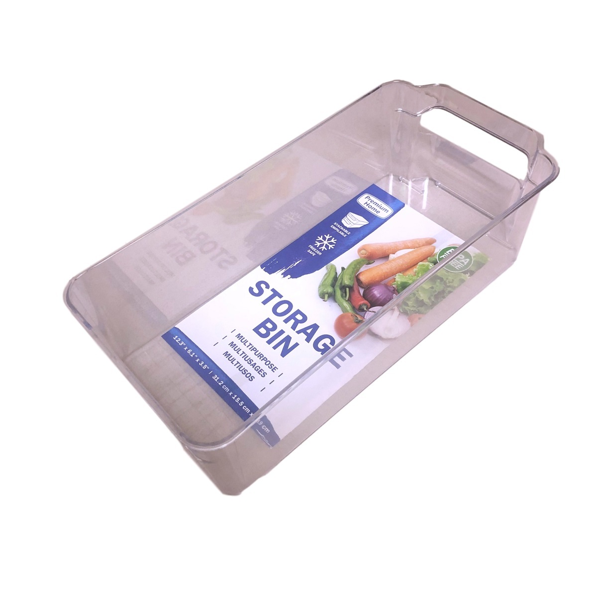 Wholesale Wide Stackable Clear Plastic Pantry Storage Bin