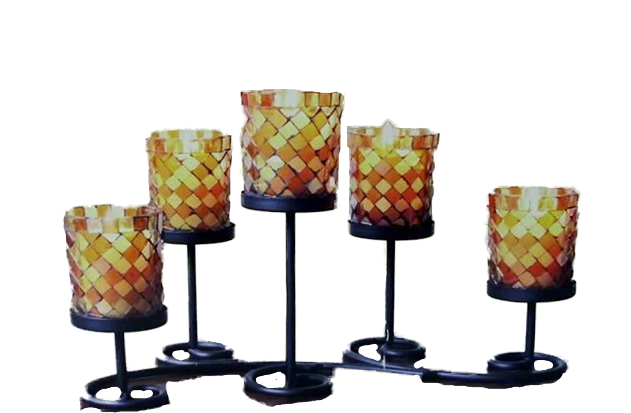 Wholesale Mosaic Glass, Candle Holder Centerpiece (SKU 1894667) DollarDays