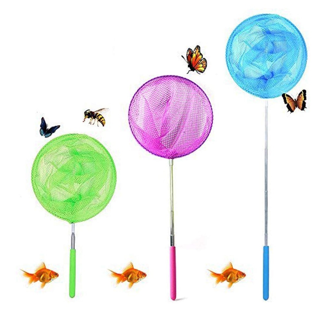 Telescopic Butterfly Nets - Vivid Colors